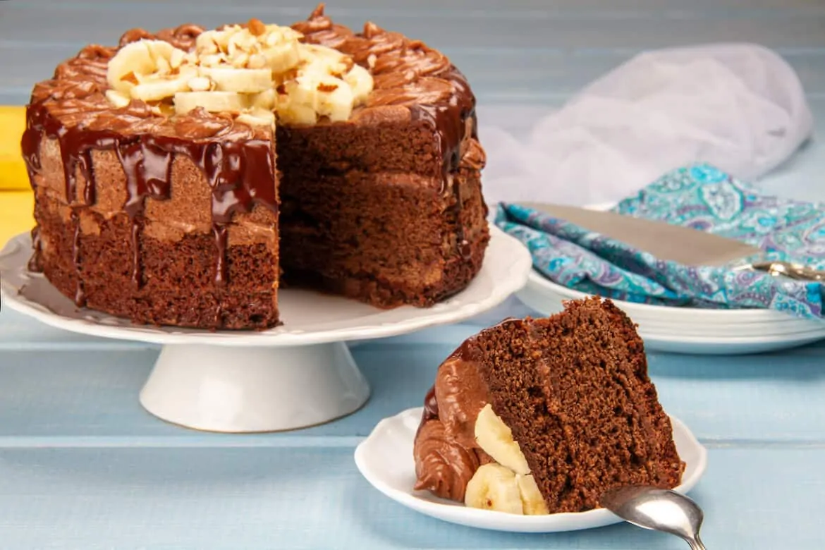 Gateau Au Chocolat Avec Glacage A La Banane